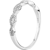 Shiny Rings Burrells Pavé Open Wave Ring - Silver/Diamond