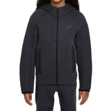 Grey Tops Children's Clothing Nike Older Kid's Sportswear Tech Fleece Full Zip Hoodie - Anthracite/Black/Black (FD3285-060)