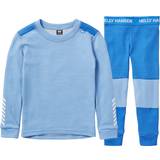 Helly Hansen Kid's Lifa Merino Wool Base Layer Set - Bright Blue (40526-627)
