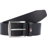Men Belts Tommy Hilfiger Denton Flag Logo Leather Belt - Black