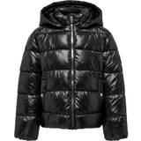 Down jackets - Nylon Kids Only Newemmy Hooded Jacket - Black (15306406-2161)