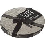 Stainless Steel Coasters Just Slate Flat Hammered Coaster 10cm 4pcs