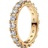 Pandora Sparkling Row Eternity Ring - Gold/Transparent