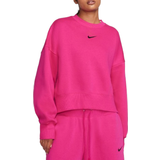 Nike Women's Sportswear Phoenix Fleece Oversized Crew-Neck Sweatshirt - Fireberry/Black