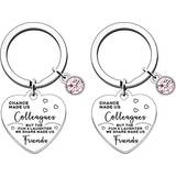 Pink Wallets & Key Holders J&Y Pink x2 Colleague Charm Keyring