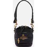 Bucket Bags Vivienne Westwood Kitty Small Leather Bucket Bag Black