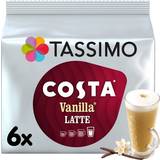 Tassimo One Costa Vanilla Latte Coffee Pods, 6 Per Pack