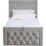 Built-in Storages Beds Mia Ottoman Grey 96x201cm