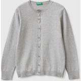 XL Cardigans Children's Clothing United Colors of Benetton Crew Neck Cardigan In Blend, 2XL, Light Gray, Kids