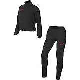 Nike Suits Nike träningsoverall för kvinnor, W Dry Acd Trk Suit, svart/vit/ljus Crimson, FD4120-011