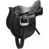 vidaXL Kerbl Saddle Leather Black 32197