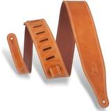 White Straps Levy's Leathers 2.5 Like Butter Series Pull-up Guitar Strap Tan