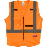 Milwaukee Work Vests Milwaukee Reflective Safety Vest Hi-Viz Orange