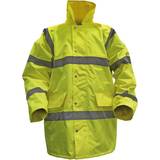 L Work Jackets Worksafe Hi-Vis Yellow Motorway Jacket with Quilted Lining