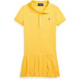 Elastane Dresses Children's Clothing Polo Ralph Lauren Kids' Pleated Dress, Chrome Yellow