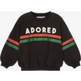 24-36M Sweatshirts Mini Rodini Black Organic Cotton Slogan Sweatshirt Black 18-36 month