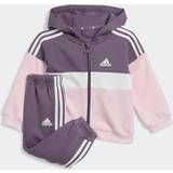 Adidas Tracksuits adidas Tiberio 3-Stripes Colorblock Fleece Tracksuit Shadow Violet White Clear Pink 0-3M,3-6M,6-9M,9-12M,12-18M,18-24M,2-3Y,3-4Y