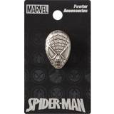 Men Brooches Marvel Spider-Man Head Pewter Lapel Pin,Silver,1"