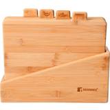 Bergner Kitchen Accessories Bergner 5-Piece Natural Bamboo Chopping Board