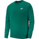 Green - Women Jumpers Nike Sportswear Club Fleece Crew Sweater - Malachite/White