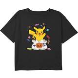 Nintendo T-shirts Nintendo Girl Pokemon Halloween Pikachu Candy Bag Graphic Tee Black