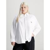 Calvin Klein Women Shirts Calvin Klein Plus Cotton Poplin Shirt White