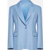 Blue - Women Blazers Parosh Raisa viscose and linen single-breasted blazer