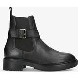 Block Heel Ankle Boots Carvela 'Margot Ankle' Leather Boots Black