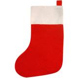 White Stockings Henbrandt Red Felt Christmas Stocking
