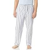 Men Pyjamas Nautica Men's Cotton Striped Pajama Pants Bright White Bright White