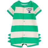 Carter's Baby A-Roar-Able Striped Snap-Up Romper - Green