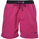 Jockey Swimwear Jockey Contrast Waistband Longer-Length Swim Shorts, Fuchsia/black