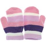 Spandex Accessories Universal Textiles Childrens/Kids Striped Winter Magic Mittens One Size Pink/Purple
