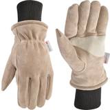Brown Work Gloves Wells Lamont HydraHyde Men Suede Cowhide Insulated Work Glove