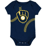 Blue Bodysuits Outerstuff Newborn & Infant Navy Milwaukee Brewers Running Home Team Bodysuit