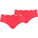 Red - Women Men's Underwear Puma Herren 603032001 Hipster Panties, Hibiscus Red