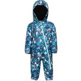 Blue Overalls Dare2B Kid's Bambino II Waterproof Insulated Snowsuit - Blue Floral Print (DKP390_W4G)