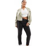 Black - Women Jeans River Island Plus sculpt coated skinny jean in black26