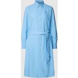 Polo Ralph Lauren Dresses Polo Ralph Lauren Long Sleeve Cotton-Poplin Shirt Dress Blue