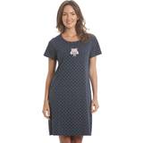 Camille Nightgowns Camille Owl Print Cotton Nightdress Navy 18-20