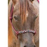 Red Horse Halters Professionals Choice Beaded Rope Halter Burgundy