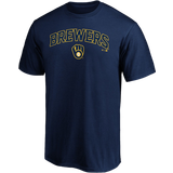 Baseball T-shirts Fanatics Mens Brewers Logo Lockup T-Shirt Mens Navy/Navy