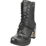 New Rock Boots New Rock Womens Ladies Black Leather Gothic Trail Boots- TR001-S1