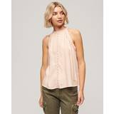 Superdry Bras Superdry Lace Sleeveless High Neck Top, Pale Blush Pink