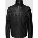Men Outerwear on sale BOSS Jonova1 Leather Jacket Black