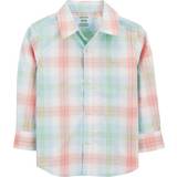 S Shirts Children's Clothing Carter's Toddler Boys Plaid Button-Down Shirt 5T Multi