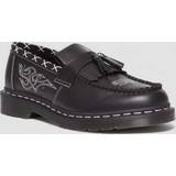 Dr. Martens 6 Loafers Dr. Martens Men's Adrian Contrast Stitch Leather Tassel Loafers in Black/White