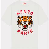 Kenzo Men Clothing Kenzo White Paris Lucky Tiger T-Shirt OFF WHITE
