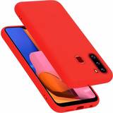 Cadorabo LIQUID ROT, Samsung Galaxy A21 Case for Samsung Galaxy A21 Cover Protection TPU Silicone Gel Red
