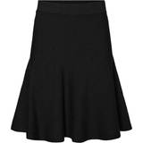 Normal Waist Skirts Vero Moda Nancy Knit Skirt - Black
